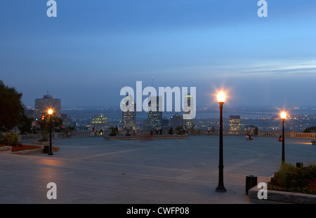 Montreal - Abend bevor das Grand Chalet auf Mont-Royal Stockfoto