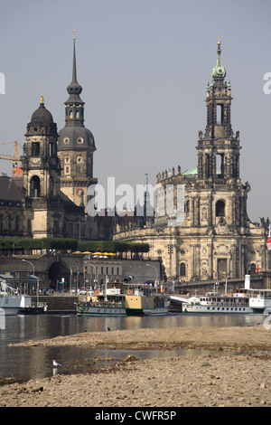 Altstadt an der Elbe in Dresden Stockfoto