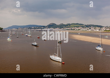 Conwy Nordwales. Der Fluss Conwy betrachten in Deganwy. Clwyd Stockfoto