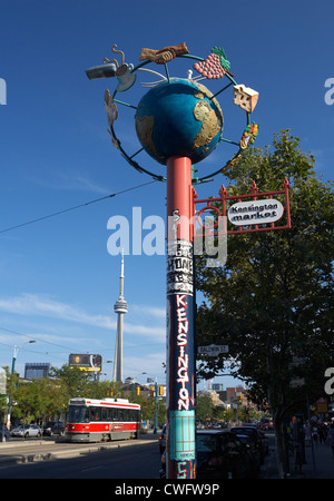 Toronto - Leitfaden für Kensington Market in Form eines Globus Stockfoto