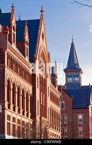 Universität-Zeile am University of Vermont in Burlington, Vermont, Green Mountains Stockfoto