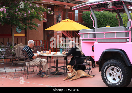 Pink Jeep-Touren in der Stadt Sedona in Arizona, USA Stockfoto