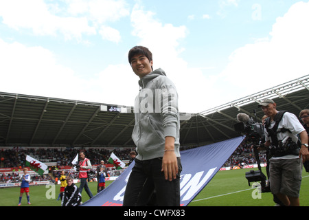 Ki Sung-Yueng wird vorgestellt als Swansea City Neuzugang im Liberty Stadium Stockfoto