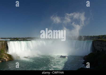 Niagarafälle - Blick über den Niagara River zu den Horseshoe Falls Stockfoto