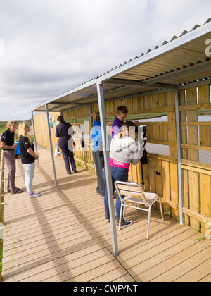 Eine Tierwelt verstecken besetzt mit der RSPB für Seehunde und Vögel am Greatham Creek Hartlepool Teesside anzeigen Stockfoto