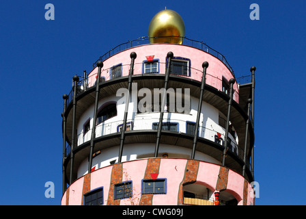 Magdeburg, einen Turm für die Grüne Zitadelle von Hundertwasser entworfen Stockfoto