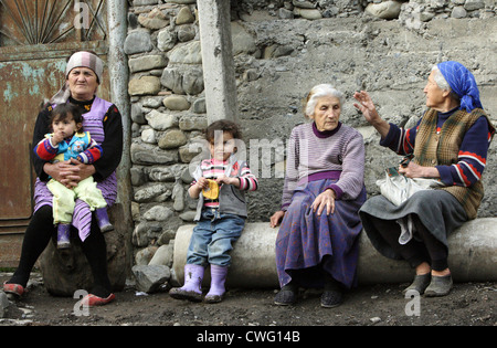 Dorfleben in Georgien Stockfoto