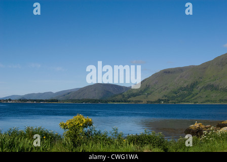 Blick von Ballachulish über Loch Leven Stockfoto