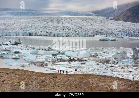 Vatna Gletscher (Vatnajökull) am Jökulsárlón in Island, einer der größten Gletscher Europas Stockfoto