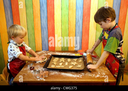 Berlin, Backen Kinder Plaetzchen Stockfoto