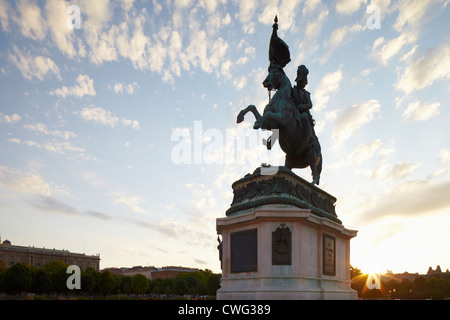 Reiterstandbild Erzherzog Charles, Heldenplatz Quadrat vor der Hofburg Stockfoto