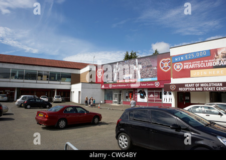 Herz von Midlothian Herzen Fußball Club Tynecastle Stadium Edinburgh, Schottland, England, Vereinigtes Königreich Stockfoto