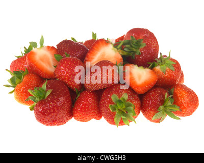 Frische reife saftige süße Erdbeeren mit Keine Personen Stockfoto