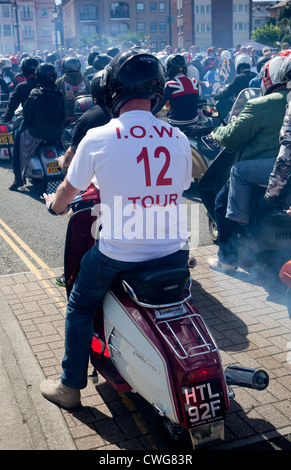 Internationale Scooter Rally in Ryde auf der Isle Of Wight Stockfoto