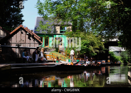 Les Hortillonnages, Viermastbark Kornett, Amiens, Somme, Picardie, Frankreich Stockfoto