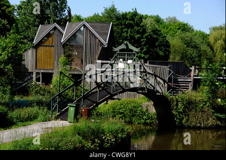 Les Hortillonnages, l ' Ile Aux Reisig, Schwimmen Schule, Amiens, Somme, Picardie, Frankreich Stockfoto