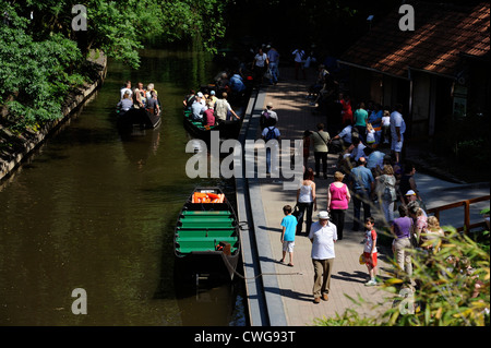 Les Hortillonnages, Viermastbark Kornett, Amiens, Somme, Picardie, Frankreich Stockfoto