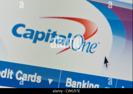 Nahaufnahme von der Capital One Logo wie auf ihrer Website zu sehen. (Nur zur redaktionellen Verwendung: print, TV, e-Book und redaktionelle Webseite).