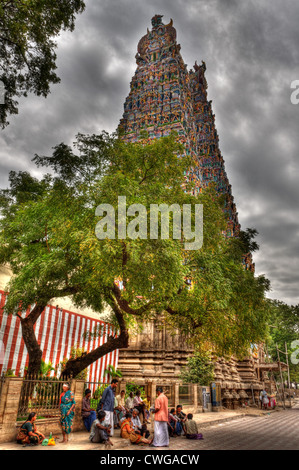 Meenakshi-Tempel in Madurai Südindien Stockfoto