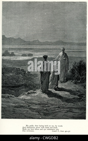 Illustration von Gustave Dore aus der Vision von Fegefeuer und Paradies von Dante Alighieri Stockfoto