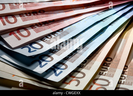 Berlin, verschiedenen Kompartimenten der Euro-Banknoten Stockfoto