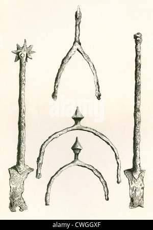 Sporen aus der tower Collection um 1460. From the British Army: ITS Origins, Progress and Equipment, veröffentlicht 1868. Stockfoto