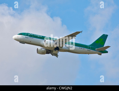 Aer Lingus Airbus A320, Gatwick Flughafen, Sussex, England Stockfoto