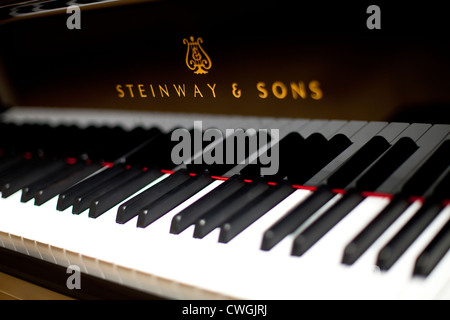 Nahaufnahme von einem & Söhne Steinway Flügel. Stockfoto
