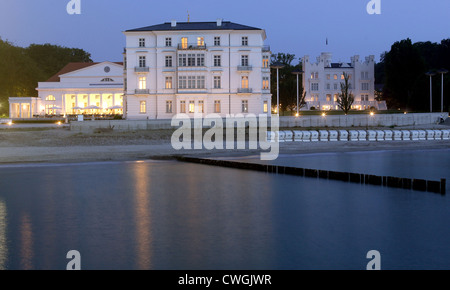 Blick von der Seebruecke im Kempinski Grand Hotel Heiligendamm Stockfoto