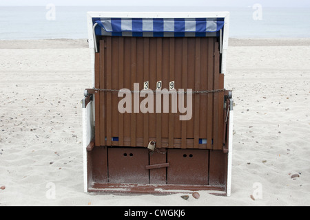 Heiligendamm, leeren Strandstuhl Stockfoto