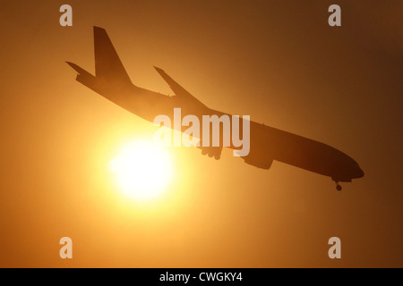 Shanghai, symbol Foto Passagier Flugzeug Landung Stockfoto