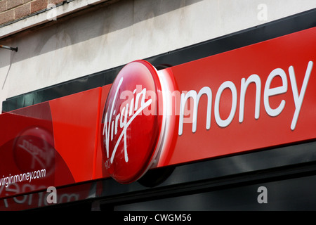 Virgin Money sign Croydon Zweig Surrey UK 2012 Stockfoto