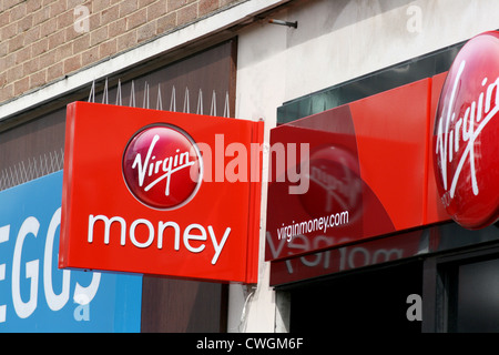 Virgin Money sign Croydon Zweig Surrey UK 2012 Stockfoto