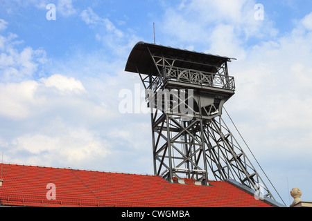 Minenschacht in der berühmten Salzbergwerk in Wieliczka, Polen. Stockfoto