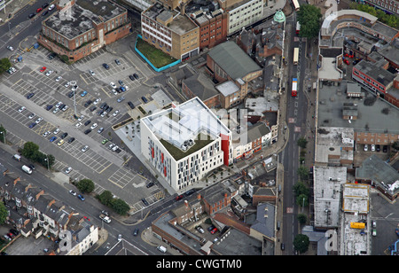 Luftaufnahme der Geschichte Street Medical Practice, The Wilberforce Gesundheitszentrum, Hull, East Yorkshire Stockfoto