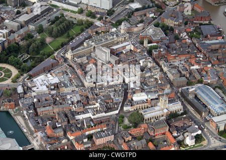 Luftbild der Altstadt Hull, East Yorkshire Stockfoto