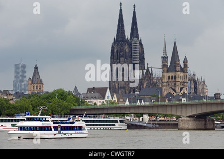 Fluss Rhein Kreuzer "Jan Von Werth" Köln, Deutschland. Stockfoto