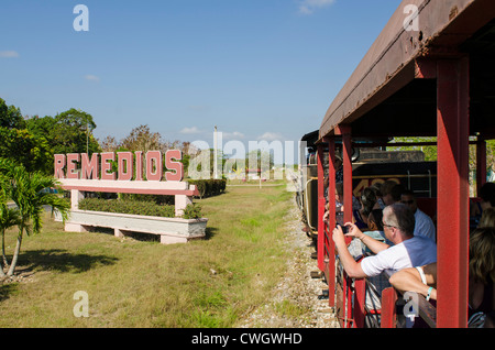 Caibarien, Kuba. Die Marcelo Salado Zuckermuseum und Dampf Züge, Caibarien, Kuba. Stockfoto