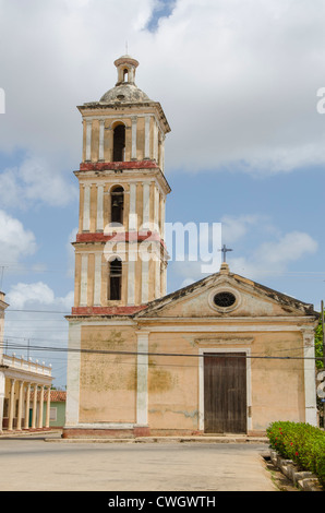 Iglesia del Buen Viaje katholische Kirche, Remedios, Kuba. Stockfoto