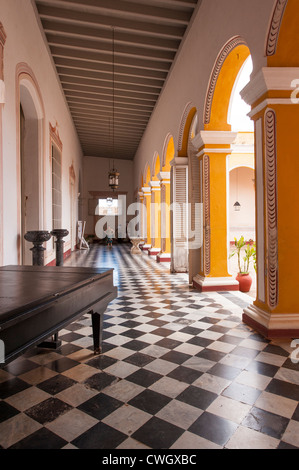 Flur der Cantero Palast, Trinidad, Kuba, UNESCO-Weltkulturerbe. Stockfoto