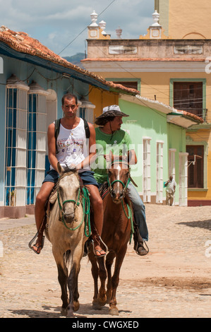 Kubanischen Cowboys (Vaquero) Trinidad, Kuba, UNESCO-Weltkulturerbe. Stockfoto