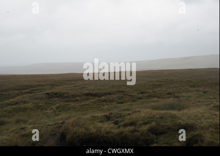 Blumen gebunden an einen Zaun auf Saddleworth Moor in Hommage an Winnie Johnson und Mauren Mord Opfer Sohn Keith Bennett Stockfoto