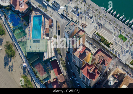 Luftaufnahme der spanischen Stadt Stockfoto