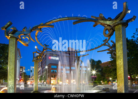 Brunnen im Riverfront Park am Fluss Spokane in Spokane, Washington Stockfoto