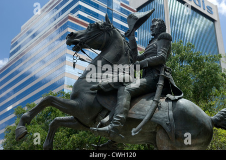 PRÄSIDENT ANDREW JACKSON STATUE (© CLARK MILLS 1853) DOWNTOWN JACKSONVILLE FLORIDA USA Stockfoto