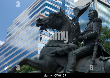 PRÄSIDENT ANDREW JACKSON STATUE (© CLARK MILLS 1853) DOWNTOWN JACKSONVILLE FLORIDA USA Stockfoto