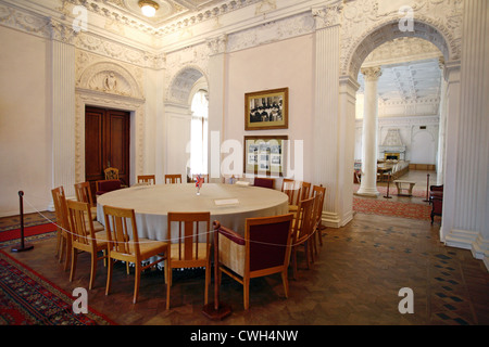 Livadia, einen Raum von weißer Palast, Ort der Jalta-Konferenz Stockfoto