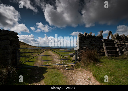Bwlch-y-Ddeufaen Bergpass Carneddau Bereich Nord Snowdonia Stockfoto