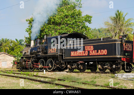 Caibarien, Kuba. Die Marcelo Salado Zuckermuseum und Dampf Züge, Caibarien, Kuba. Stockfoto