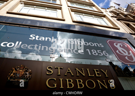 Stanley Gibbons Philatelie Shop, Strand, London Stockfoto